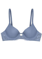 Triumph Amourette beugelbh met elastische kant INDIGO BLAUW