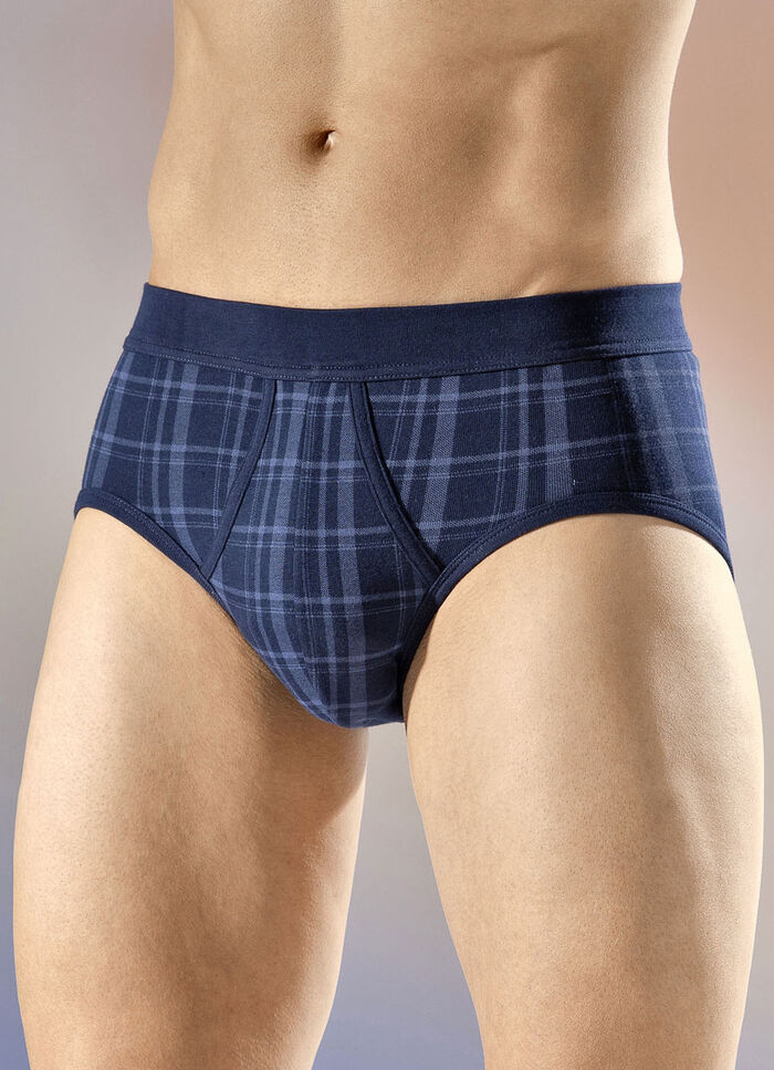 Schiesser set van twee slips met ruitmotief 