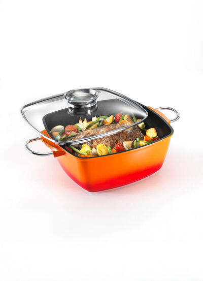 Extra hoge braadpan van gegoten aluminium van King met antiaanbaklaag 
