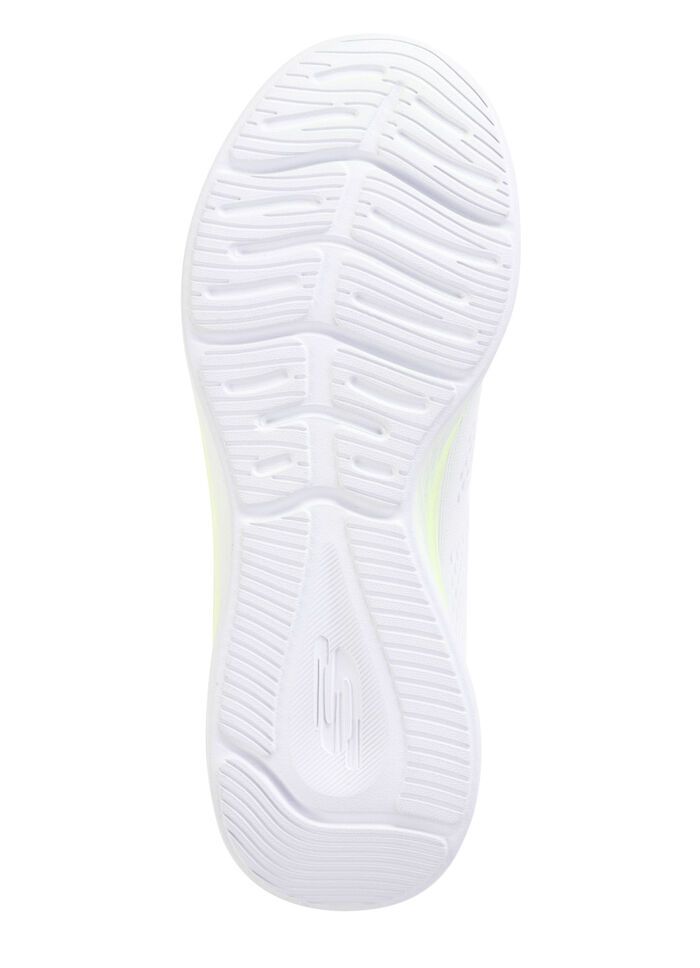 SKECHERS, sportieve damessneakers, gemaakt van mesh materiaal WIT-LIMOEN
