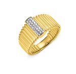 Prachtige diamanten damesring met 24 diamanten 