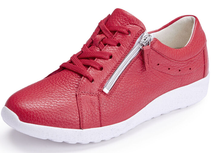 Waldläufer, comfortabele dames veterschoenen, breedte K, met uitneembaar voetbed ROOD