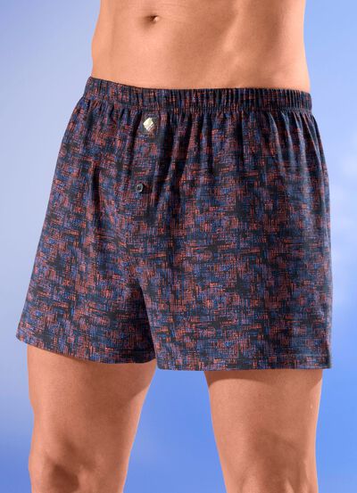 Vierpack boxershorts met knoopsluiting 