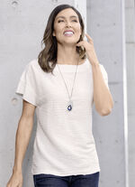 shirt met overlappende schouders 