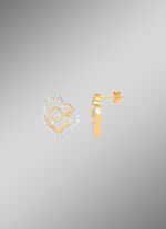 Hartvormige oorbellen met 68 diamanten 