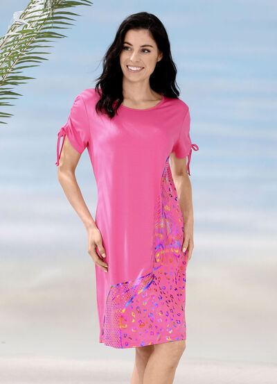 Laurina jurk met glinsterende print 