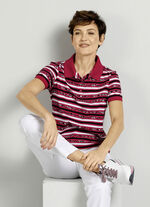 Poloshirt met een gestreept all-over dessin 