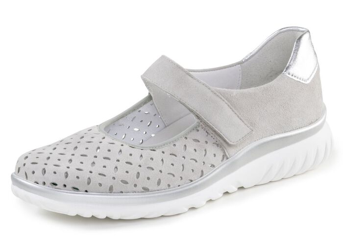 Bretels schoenen PASTELGRIJS-ZILVER