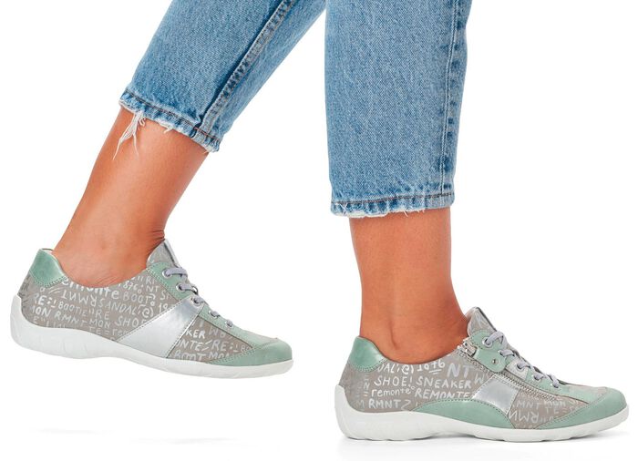 Remonte sneakers met bedrukte rand 