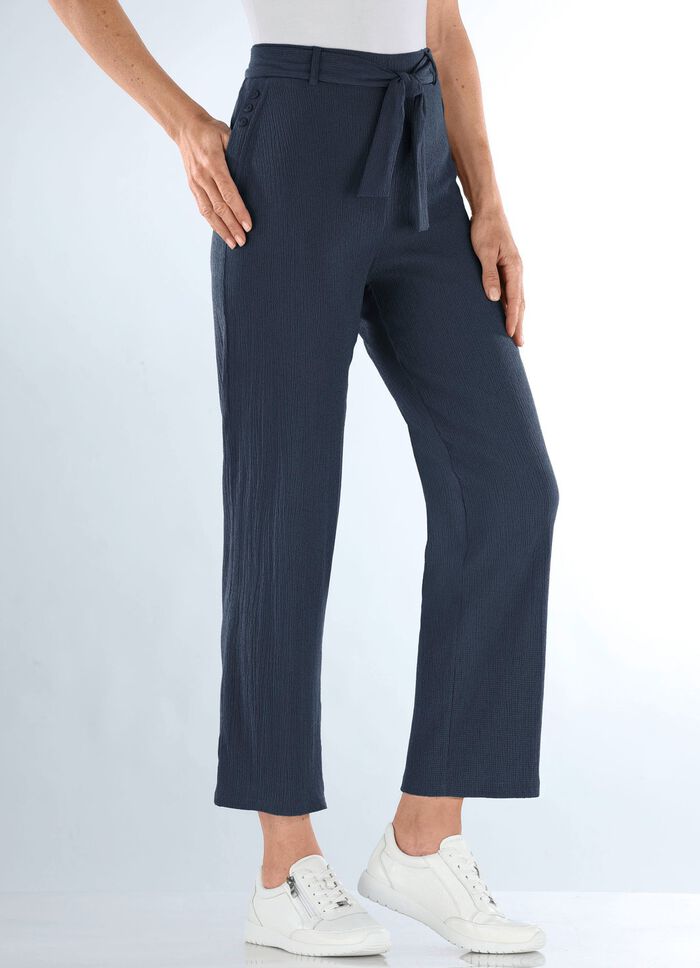 Broek met afneembare strikbanden 