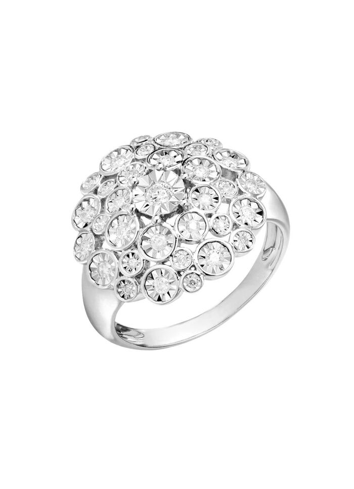 Damesring van fijn witgoud 