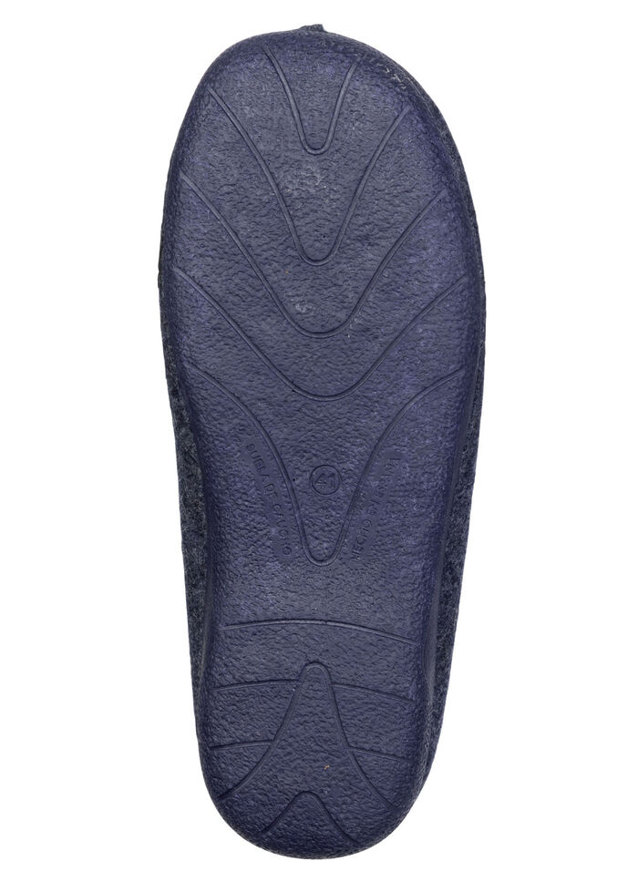 Klassieke herenpantoffels, gemaakt van wolvilt BLAUW