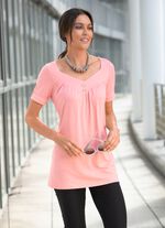 V-hals tuniek in 2 kleuren ROSÉ