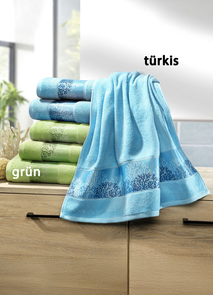 Zachte badstofserie met hoogwaardige jacquardrand 