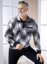 Schipperstrui met borstzakje met knoop 