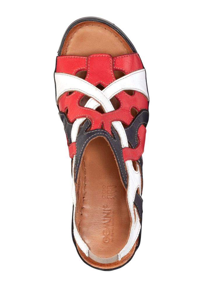 Gemini sandalen van rundnappaleer BLAUW-WIT-ROOD