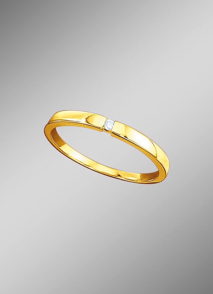Solitaire-ring met briljant 