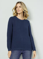 Grofgebreide trui met sjaal 