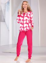 Pyjama, lange mouwen, knoopsluiting en manchetten 