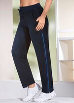 Casual broek met rits MARINEBLAUW