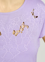 Shirt met modieuze uitsparingen 
