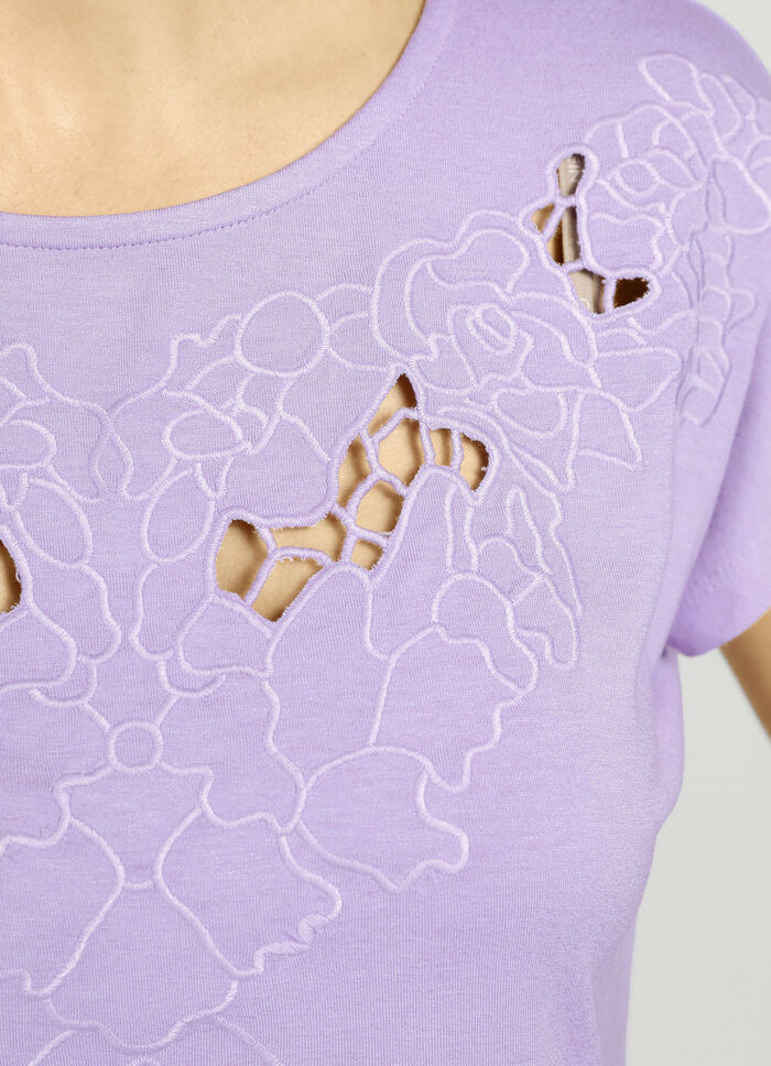 Shirt met modieuze uitsparingen 