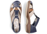 Rieker sandaal in een chique design MARINE-BEIGE-COGNAC