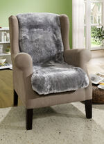 Comfortabel zachte lamsleren fauteuilbeschermers ANTRACIET