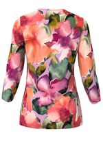 Trui in fijngebreide bloemenprint 