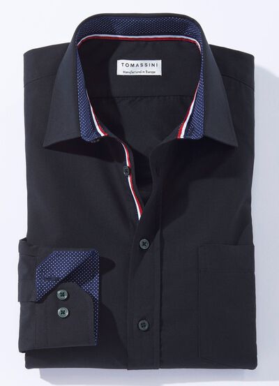 Shirt in 4 kleuren met borstzak 