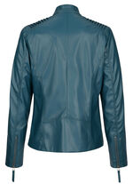 Kunstleren blazer met bies 
