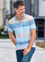 Poloshirt van &ldquo;Hajo&rdquo; BEIGE-JEANSBLAU-HELLBLAU