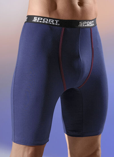 Set van twee lange broeken met elastische tailleband 