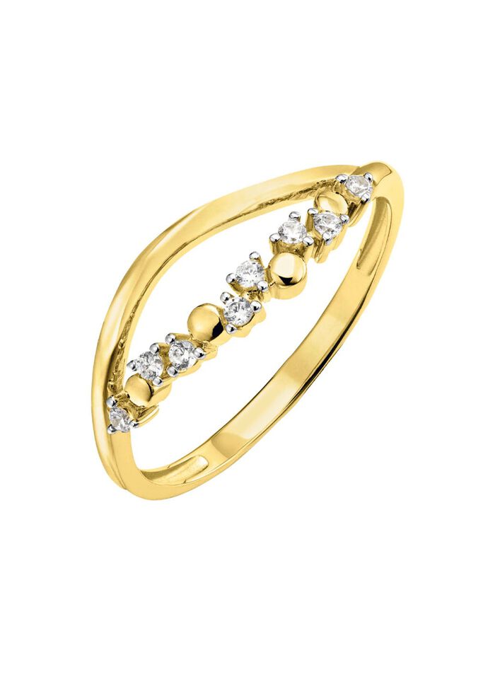 Tijdloze elegantie: damesring met synthetische zirkonia 