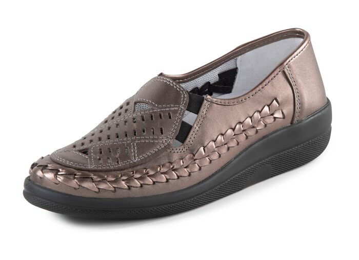 ELENA EDEN pantoffels met luchtige ajour en een gevlochten opening 