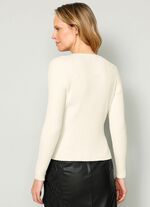 Geribbelde gebreide trui 