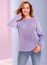 Trui met omgeslagen boorden 