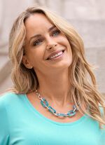 Tijdloze ketting in stralend zilver en turquoiseblauw 