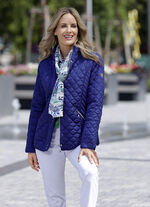 Functioneel jack met interessante quilting SAPHIRBLAU