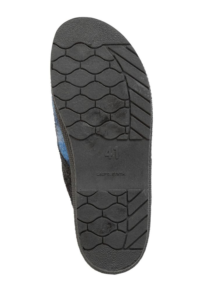 Slippers gemaakt van geruit textielmateriaal BLAUW-GRIJS