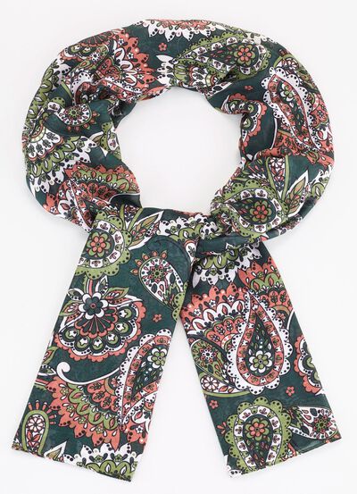 Sjaal met fantasie bloemenmotief 