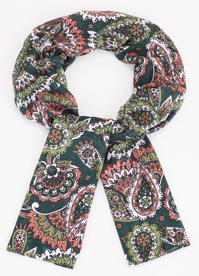 Sjaal met fantasie bloemenmotief 