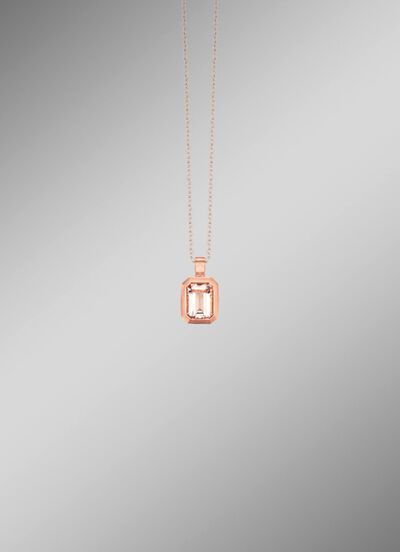 Gematteerde hanger met echte morganiet 