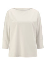 Shirt met ronde halslijn BEIGE