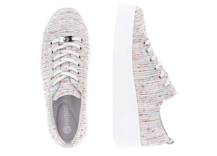 Remonte sneakers gemaakt van effectief gestructureerd textielmateriaal WEISS-MULTICOLOR