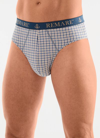 Verpakking van vijf slips met ruitjesmotief 