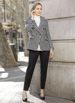 Blazer met pied-de-poulemotief 