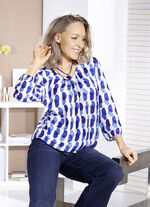 Tuniek met briljant gekleurde print 