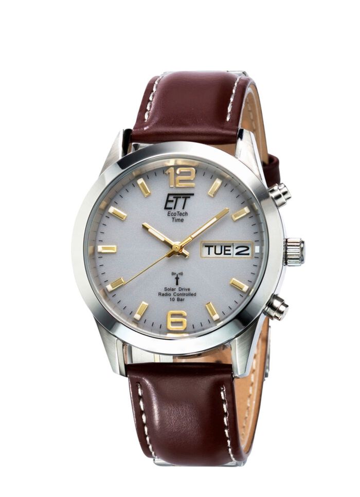 Radiogestuurd herenhorloge op zonne-energie 