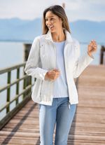 Jas met ritszakken CREME